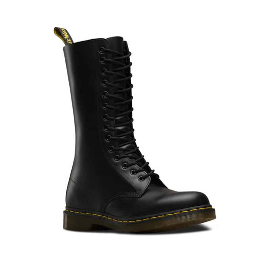 Black Smooth 14-Eye Boot