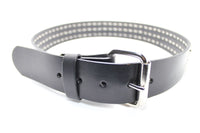 Thumbnail for 3 Row Pyramid Studded Black Leather Belt