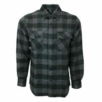 Thumbnail for Black and Gray Checkered Flannel