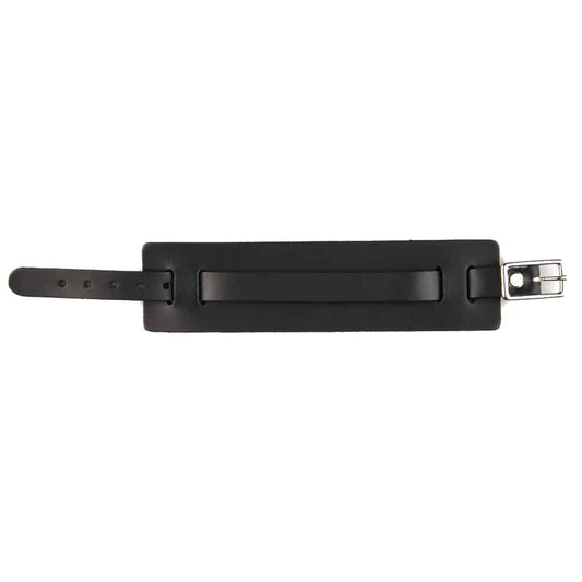 Black Leather Watchband Cuff