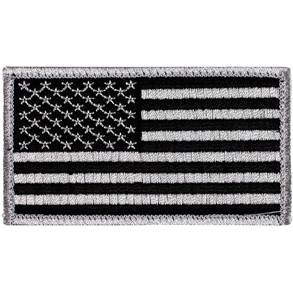 Black and White US Flag Patch