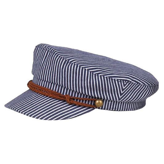 Cotton Striped Greek Fisherman Hat