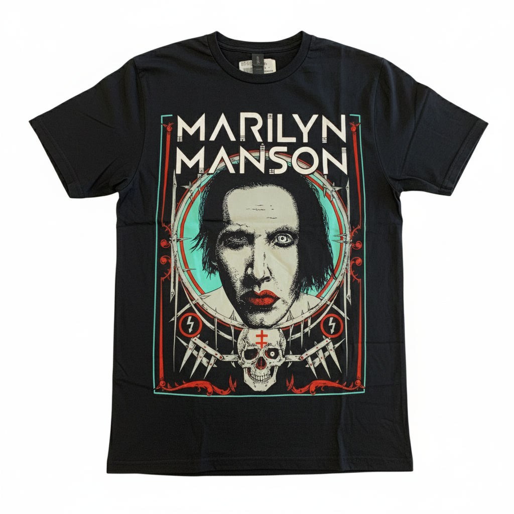 Marilyn Manson Face T-Shirt – Red Zone