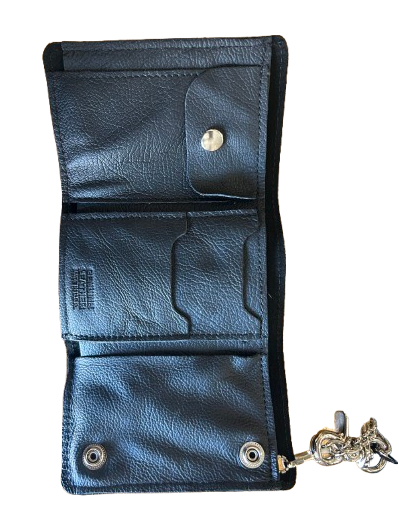 Mid Size Tri-Fold Wallet w/ Chain