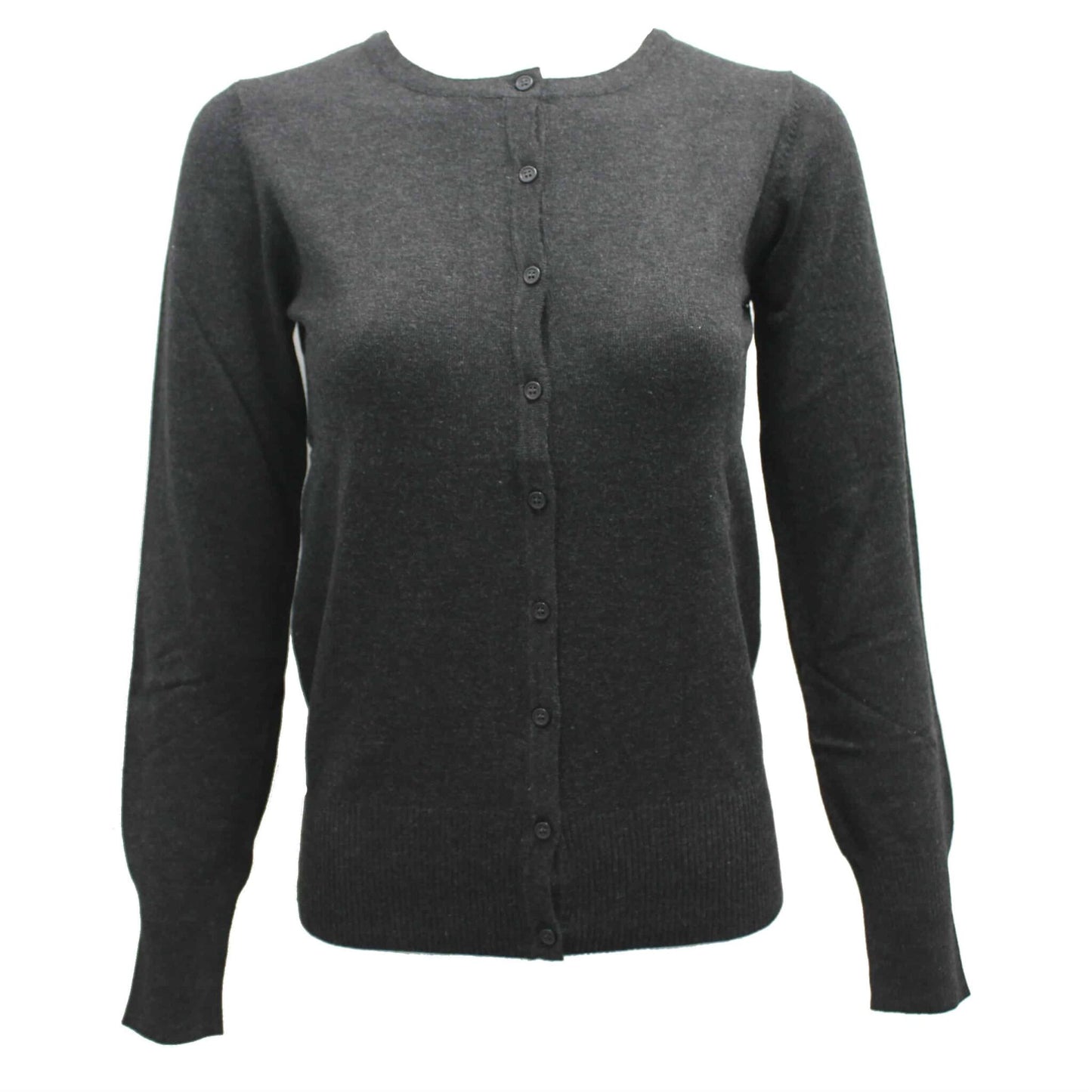 Charcoal Knit Cardigan Sweater