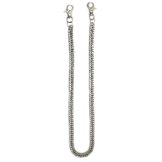 Chrome Double Link Wallet Chain 33"