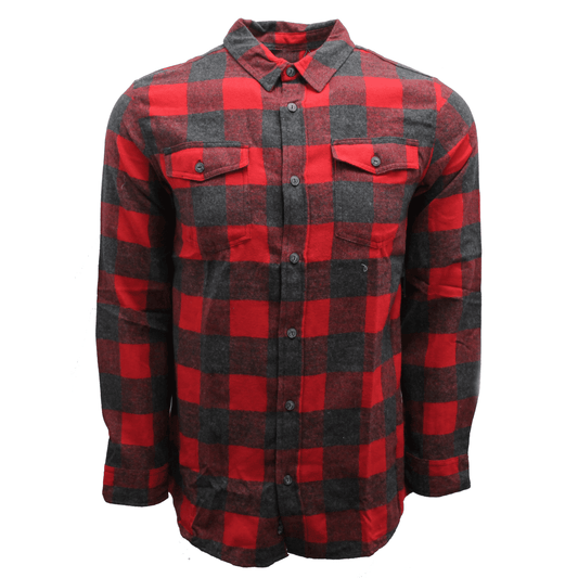 Red and Charcoal Plaid Flannel