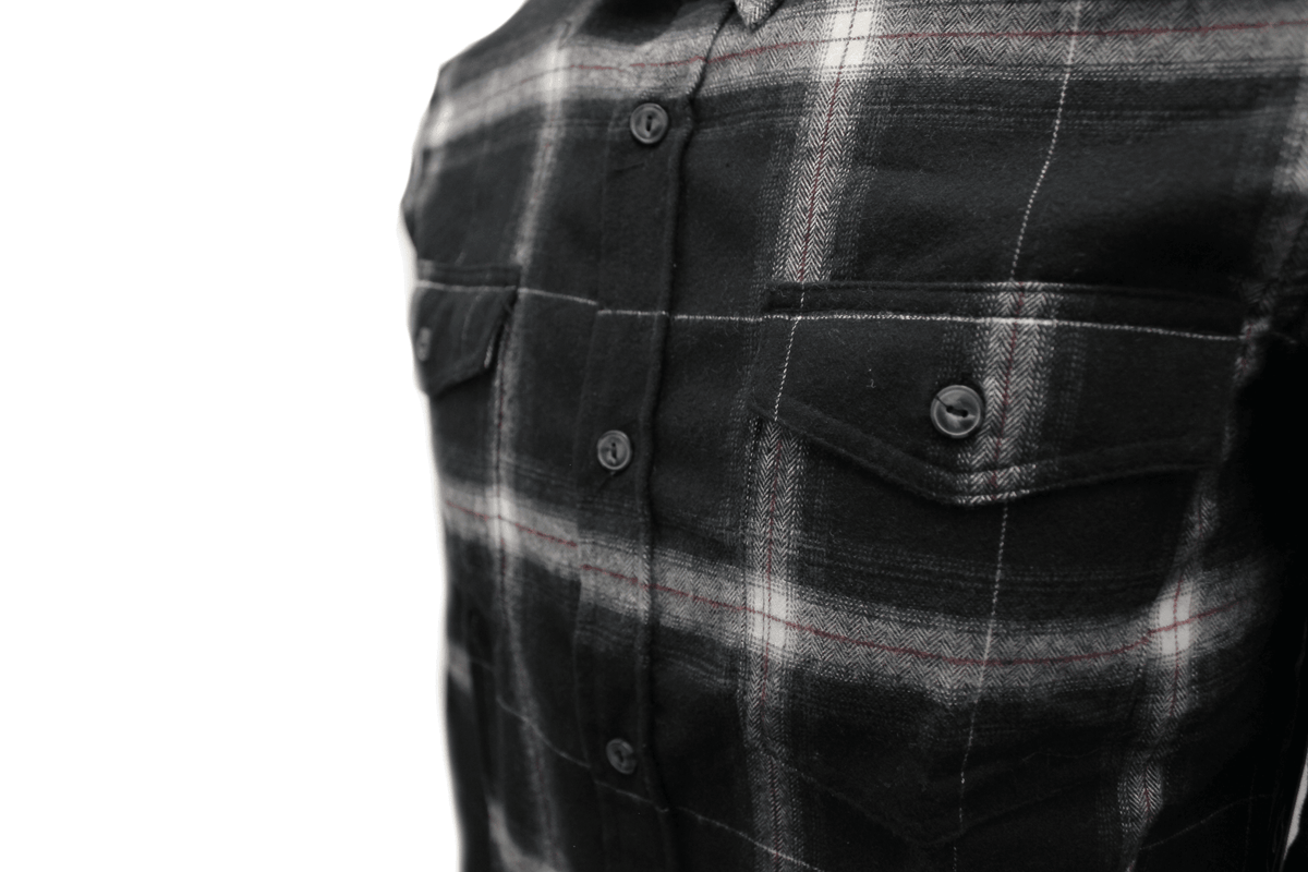 Black and Light Gray Plaid Flannel