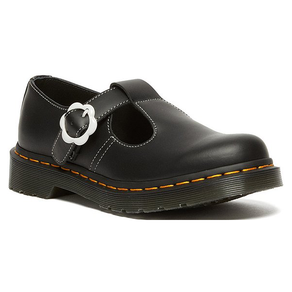 Dr. Martens Polley Flower Leather Mary Janes – Red Zone Dr. Martens Polley Flower Leather Mary Janes – Red Zone