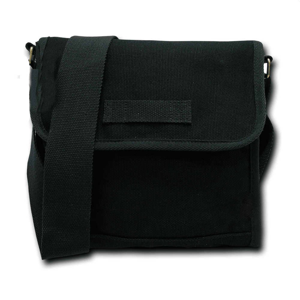 Black Military Field Messenger Bag