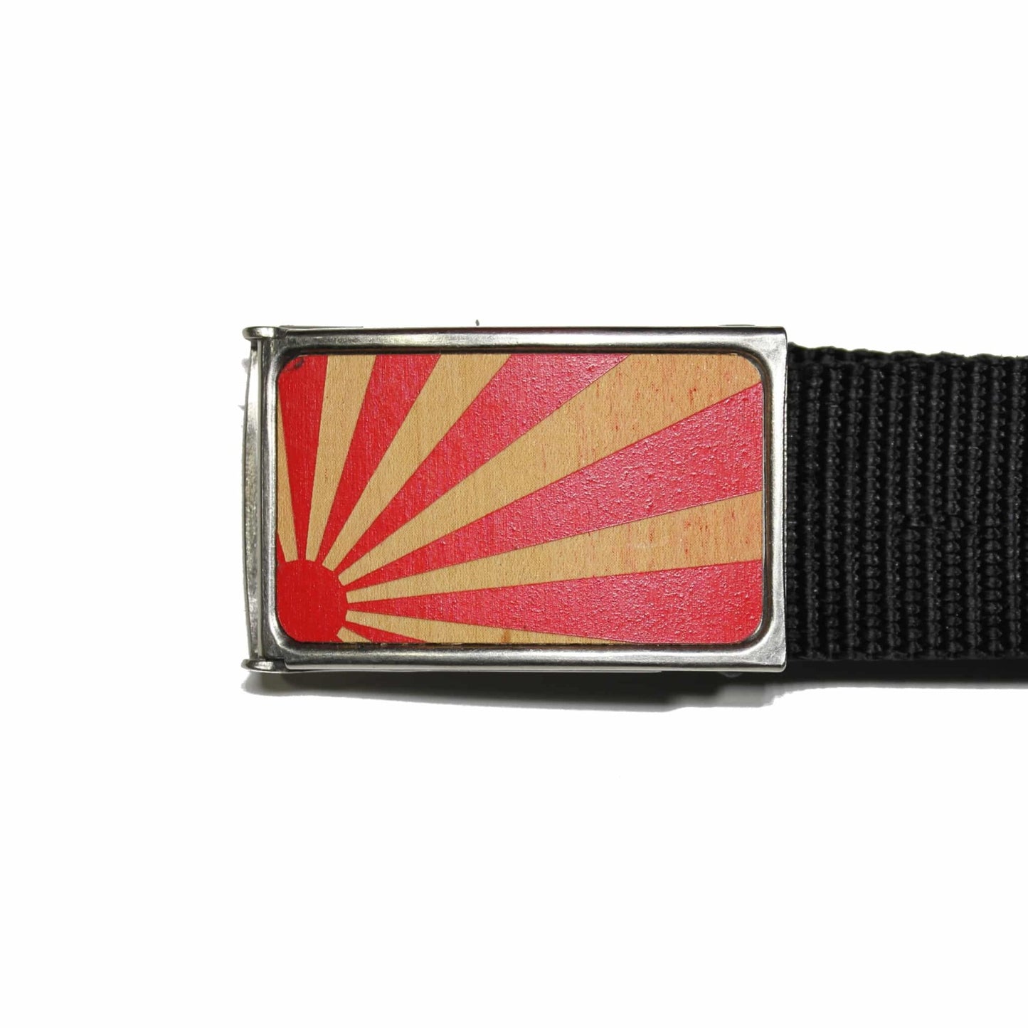 Web Belt Red and Brown Rising Sun