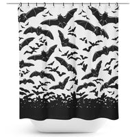 Thumbnail for Bats Black and White Shower Curtain