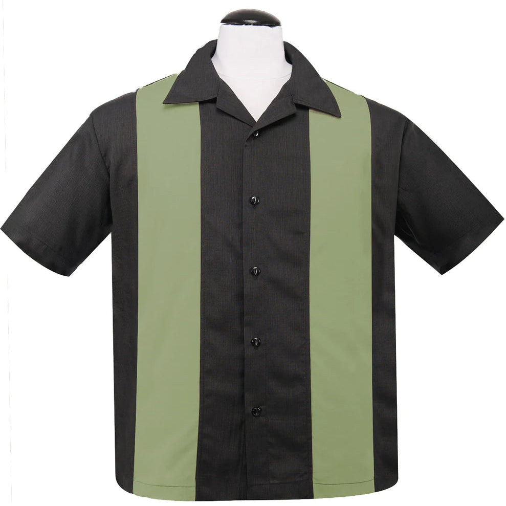Apple Green Button Bowling Shirt