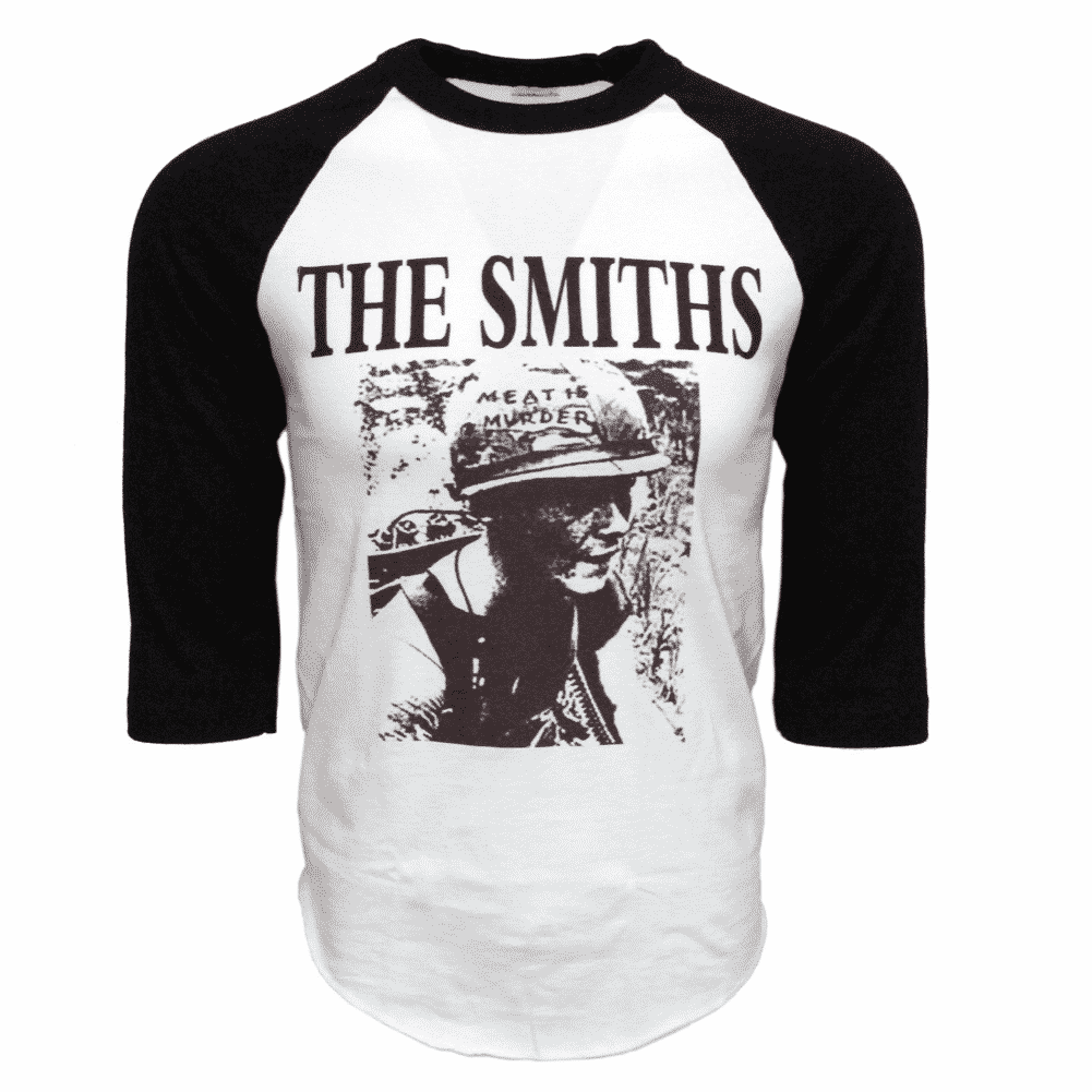 The Smiths Baseball Tee Meat is Murder White/Black