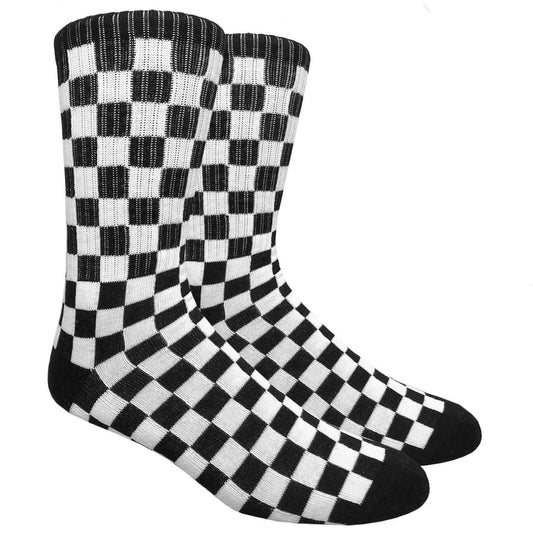 Black and White Checkered Socks