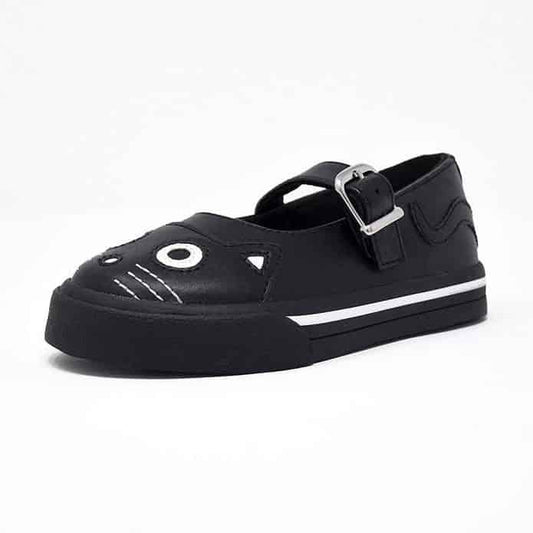 TUK Black Kitty Mary Jane Toddler Sneaker A9725
