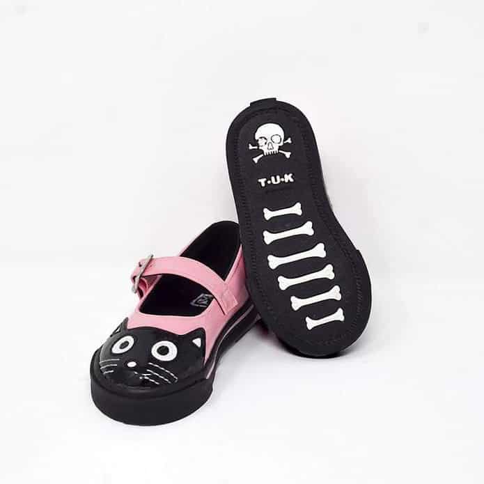 TUK Pink Kitty Mary Jane Toddler Sneaker A9726