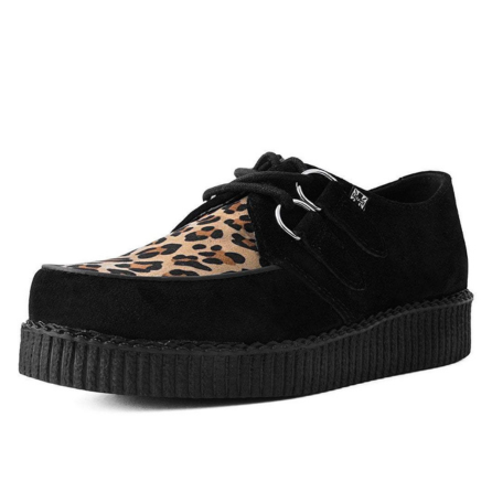 TUK Black & Leopard Viva Low Creeper