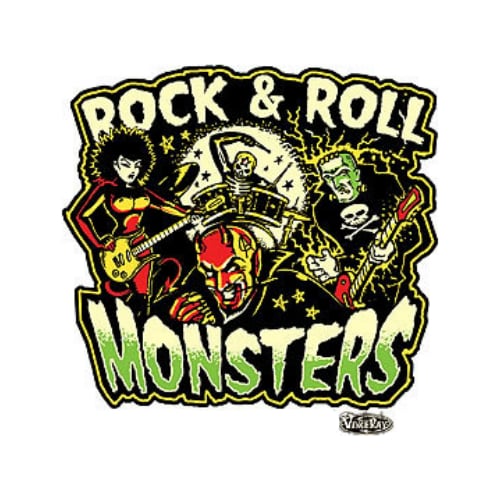 Vince Ray Rock and Roll Monsters Sticker