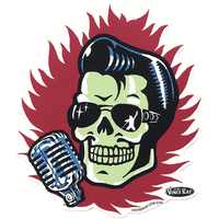 Thumbnail for Vince Ray Elvis Skull Sticker
