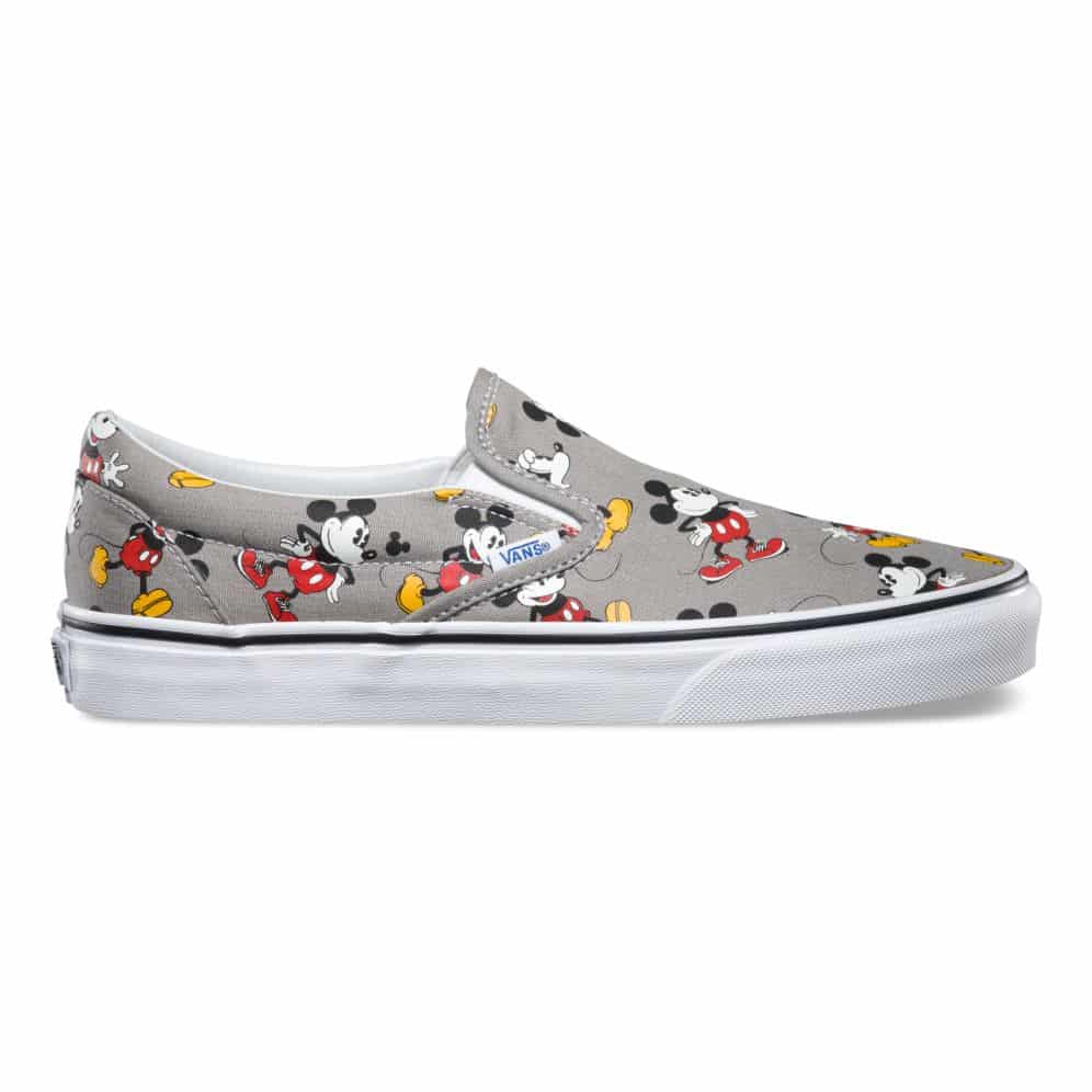 Vans Disney Classic Slip-On Mickey Mouse Shoe Frost Gray