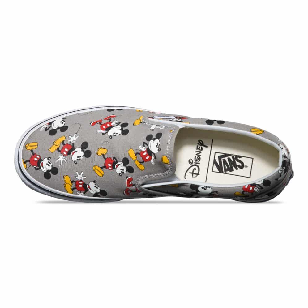 Vans Disney Classic Slip-On Mickey Mouse Shoe Frost Gray