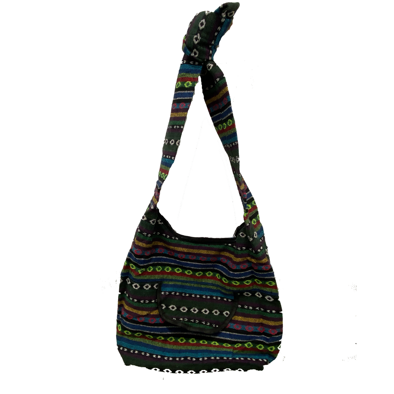 Multi-Colored Cotton Shoulder Bag