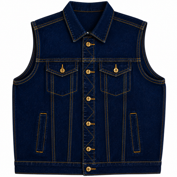Dark Blue Denim Vest