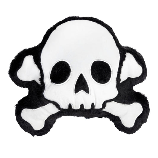 Furry Skull n Bones Pillow