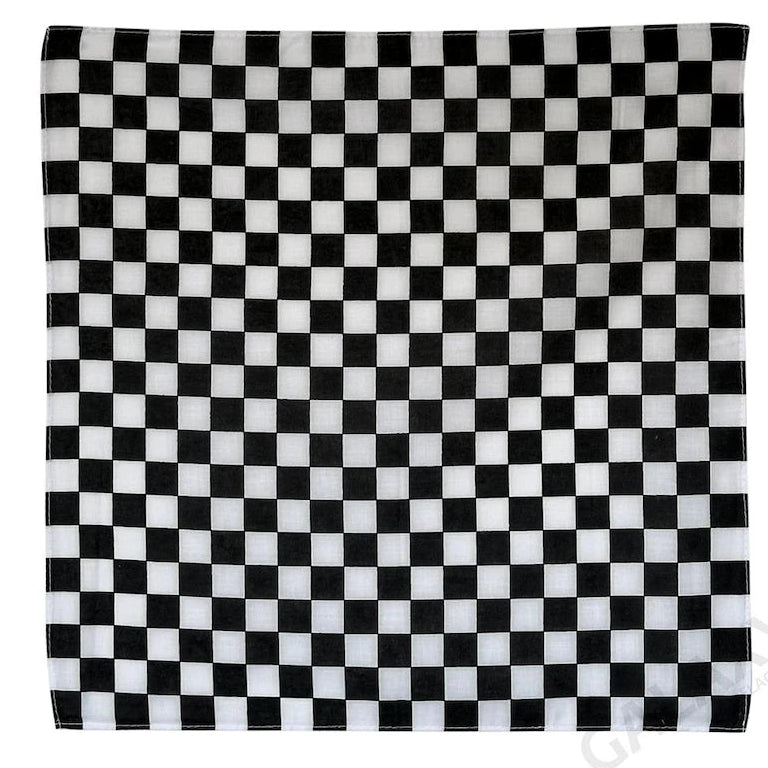 Black & White Checkered Bandana