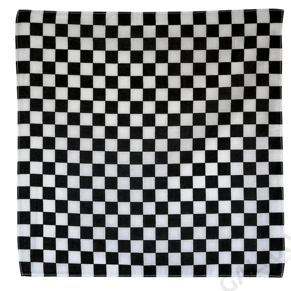 Black & White Checkered Bandana