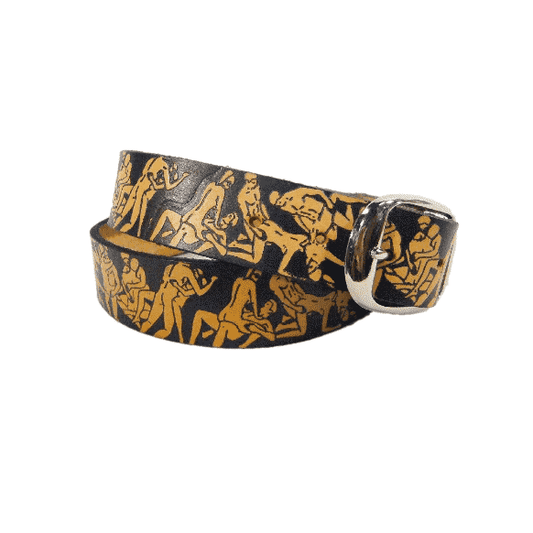 Orgy Embossed Leather Belt