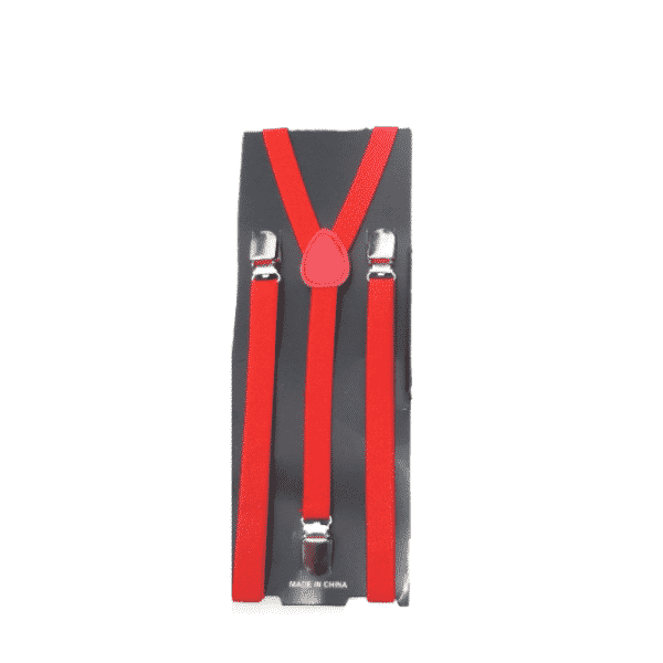Red Skinny Suspenders