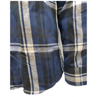Thumbnail for Navy Black Gray Plaid Flannel