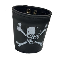 Thumbnail for Skull Leather Cuff Wristband w/ Pocket