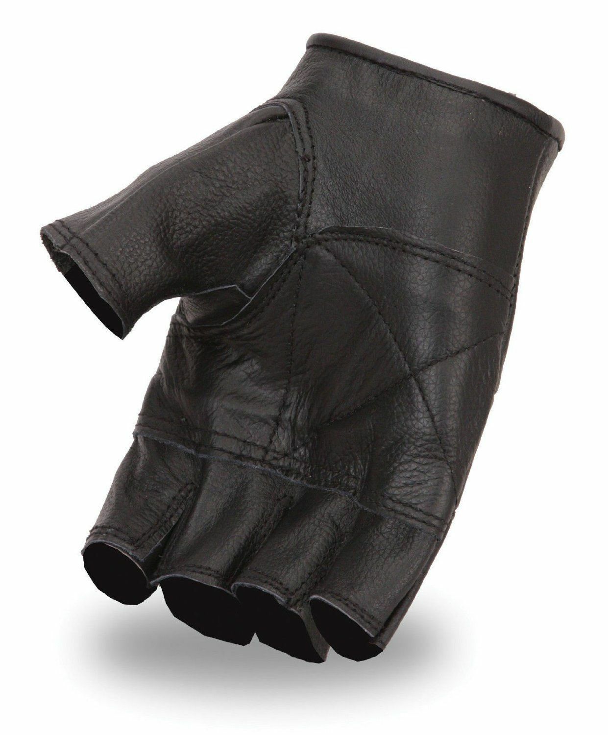 Black Fingerless Biker Gloves