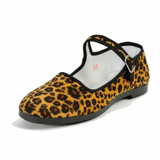 Pandamerica Mary Jane Faux Leopard