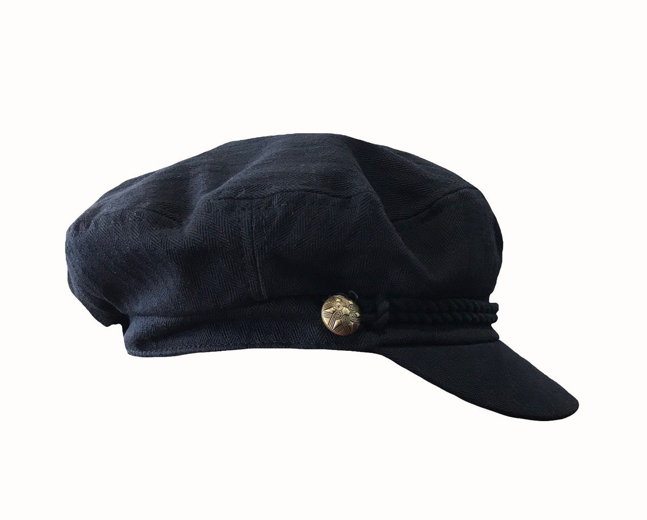Black Cotton Greek Fisherman Hat