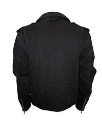 Thumbnail for Black Denim Biker Jacket