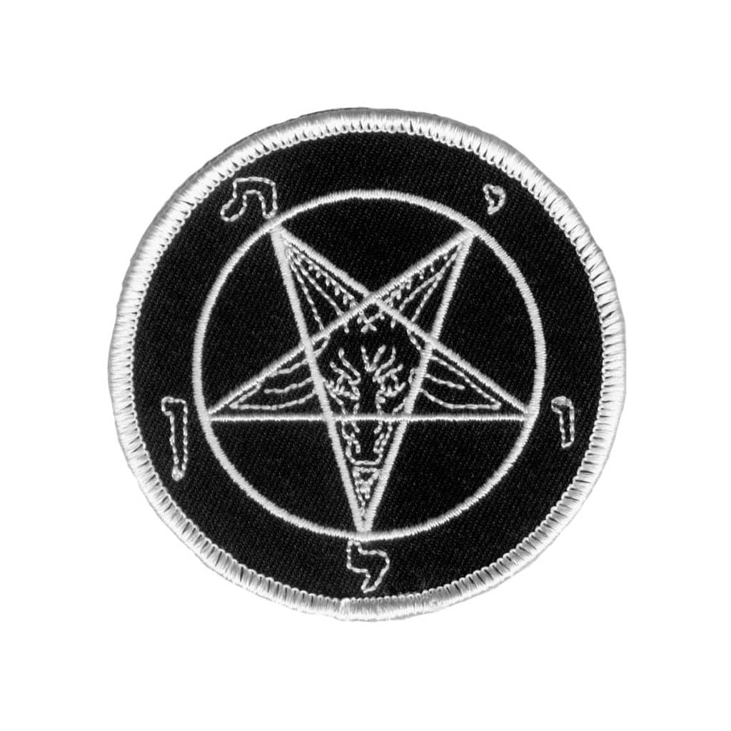 Black and White Pentagram Patch
