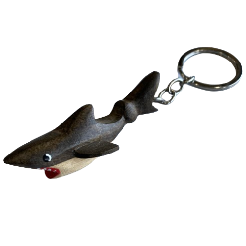 Wooden Shark Key Chain