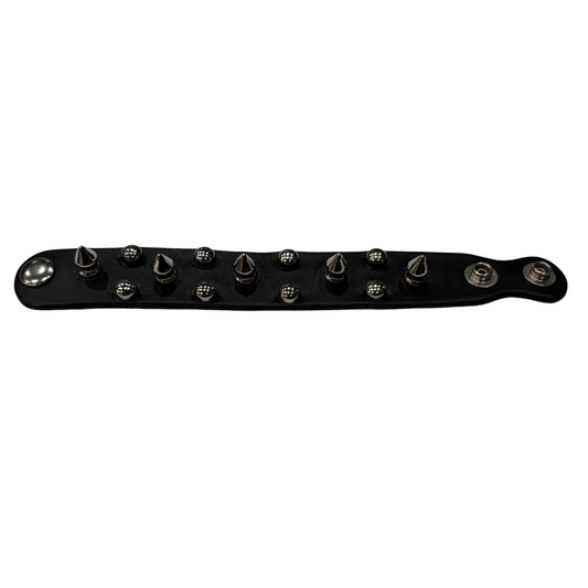 Spike and Round Studded Wristband