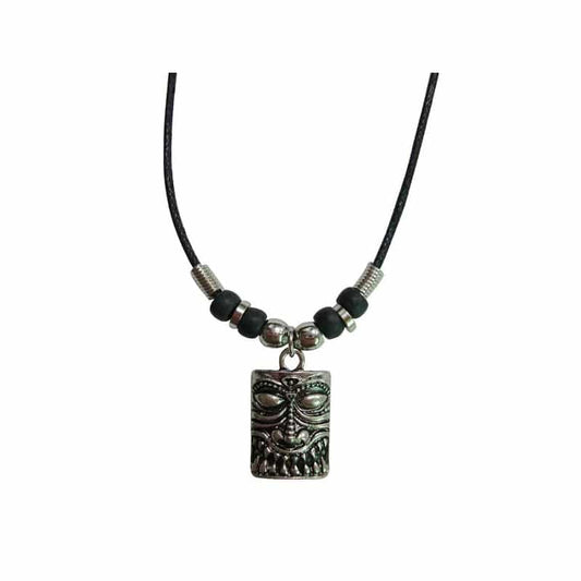 Silver Tiki Head Necklace