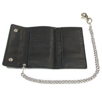 Thumbnail for Large Soft Bi-Fold Wallet w/ Chain