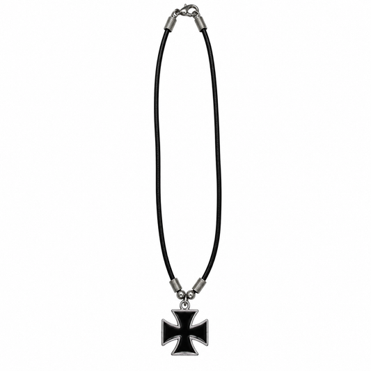 Black Iron Cross Necklace