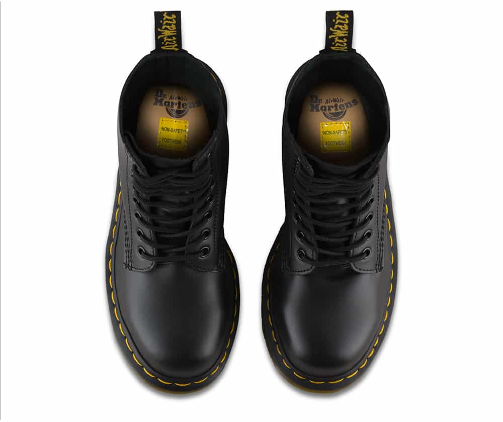 Dr. Martens 1919 Black Fine Haircell Steel Toe 10-Eye Boot