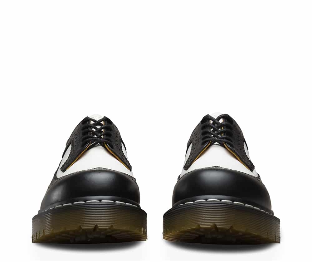 Dr. Martens 3989 Brogue BEX Black and White 3-Eye Shoe