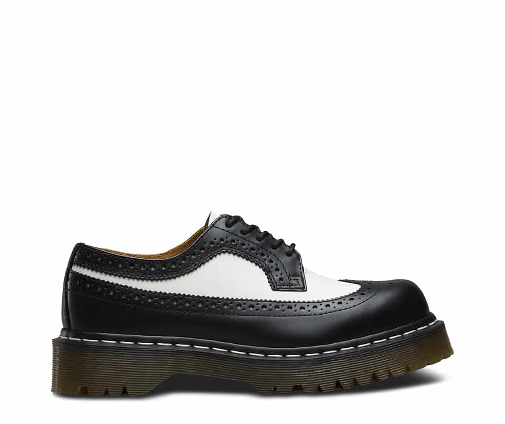 Dr. Martens 3989 Brogue BEX Black and White 3-Eye Shoe