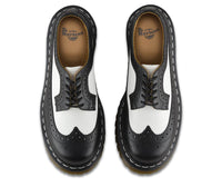 Thumbnail for Dr. Martens 3989 Brogue BEX Black and White 3-Eye Shoe
