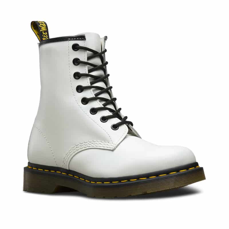1460/11822100 White Smooth 8-Eye Boot